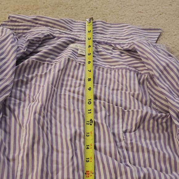 Banana Republic Purple Striped Blouse - Picture 6 of 7